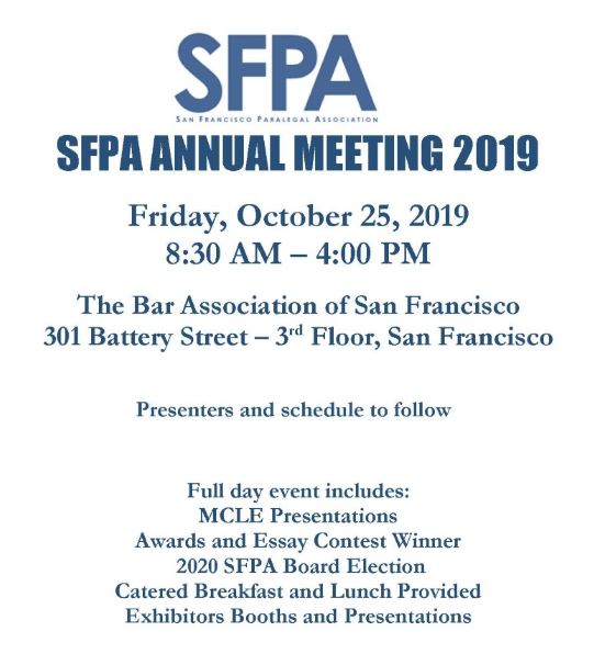 SFPA Oct Annual Meeting